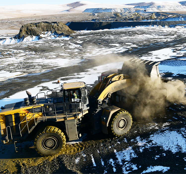 LiuGong 8128H Rocks in the Iron Mine in Mongolia